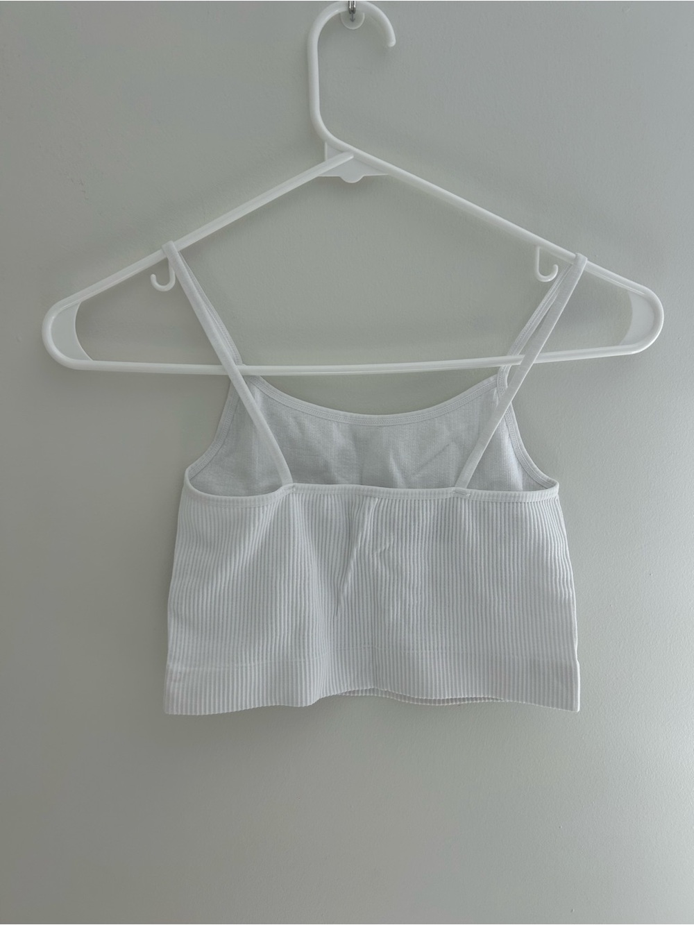 Primark White Ribbed Cropped Cami Top - Picture 2 of 2